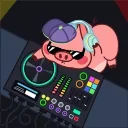 Animated Pig Valera ( , ) sticker 🎧