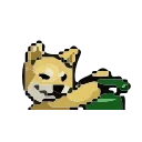 Animated Pixel Dog sticker 🐶