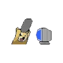 Animated Pixel Dog sticker 🐶