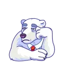 Эмодзи телеграм Polar Bear
