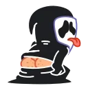 Animated Scream sticker 🍑