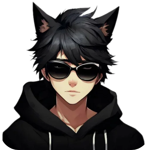 Anime Boy wolf sticker 😎