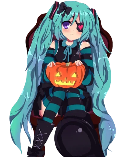 Стикер Telegram «Anime Halloween» 😈