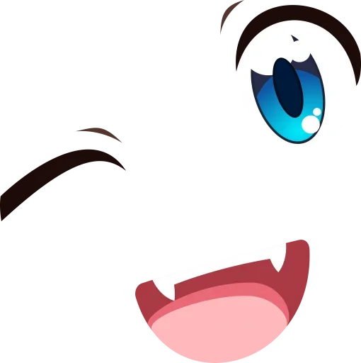 Стикер Telegram «Anime face» 😉