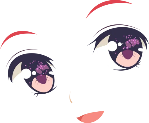 Стикер Telegram «Anime face» 😍
