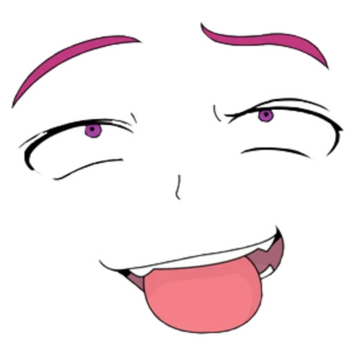 Telegram stiker «Anime face» 🤪