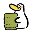 Емодзі Annoying Duck 🍵