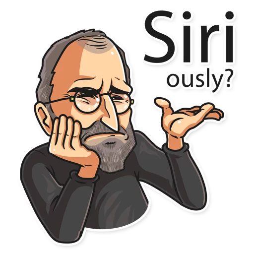 Telegram stiker «Steve Jobs» 