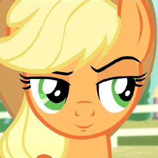 Applejack animated emoji 😏