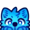 Arctic Fox emoji 🔵