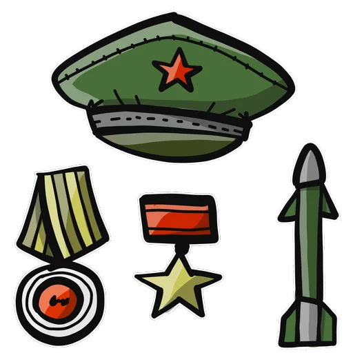 Telegram Sticker «Армейские стикеры» 😊
