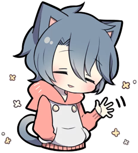 Telegram stiker «Ash Kitten» 👋