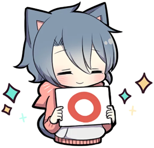 Telegram stiker «Ash Kitten» ⭕