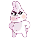 Asian Bunny  emoji 🤨
