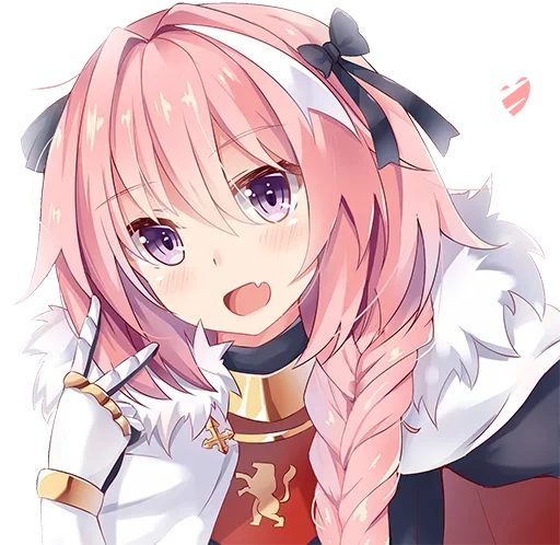 Стикер De: Astolfo👩‍❤️‍💋‍👩 Para: Cape❤️ ✌️