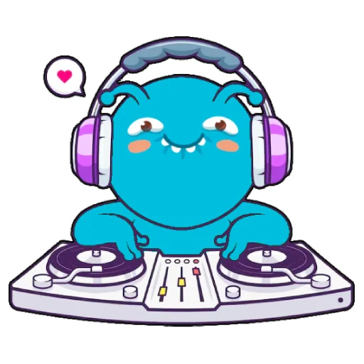 Telegram Sticker «DJ Doodles» 🎛