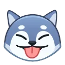 Стикер Wolf Awoo Emoji  😝