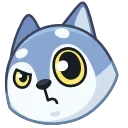 Стикер Wolf Awoo Emoji  🤨