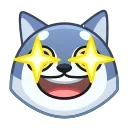 Стикер Wolf Awoo Emoji  🤩
