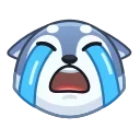 Стикер Wolf Awoo Emoji  😭