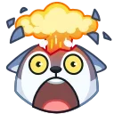 Wolf Awoo Emoji  sticker 🤯