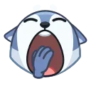 Wolf Awoo Emoji  sticker 🥱