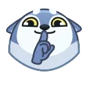 Стікер Wolf Awoo Emoji  🤫