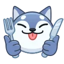 Wolf Awoo Emoji  emoji 🍽