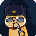 Акио - помощник Санты emoji 👮