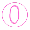 Telegram emoji «Малиновый шрифт» 0⃣