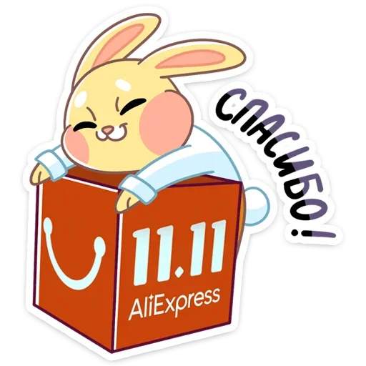 Telegram Sticker «Пончик с AliExpress» 🤗
