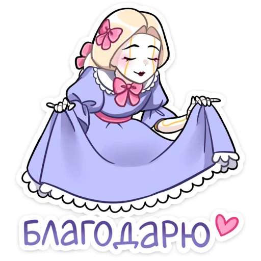 Telegram stiker «Кукла Алиса» 😊
