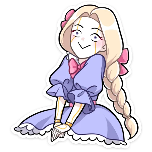 Telegram Sticker «Кукла Алиса» ☺️