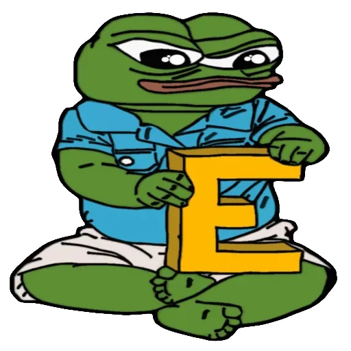 Стикер Telegram «Alphabet with Pepe» 🐸