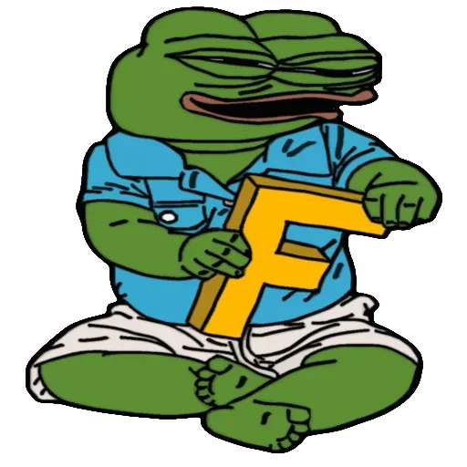 Telegram stiker «Alphabet with Pepe» 🐸