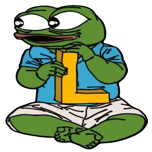 Alphabet with Pepe emoji 🐸