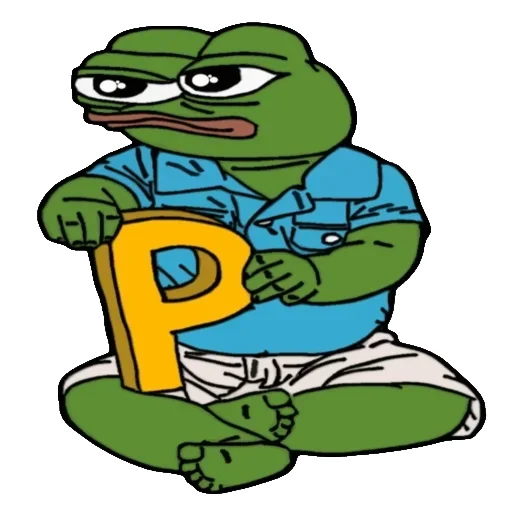 Стікер Alphabet with Pepe 🐸