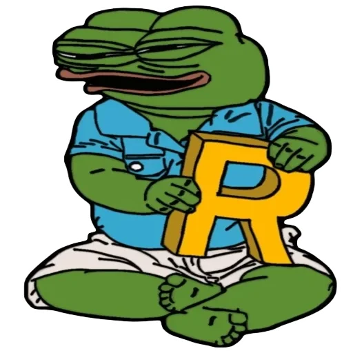 Telegram stiker «Alphabet with Pepe» 🐸