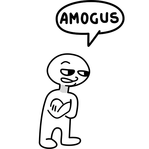 Telegram stiker «amogus» 😏