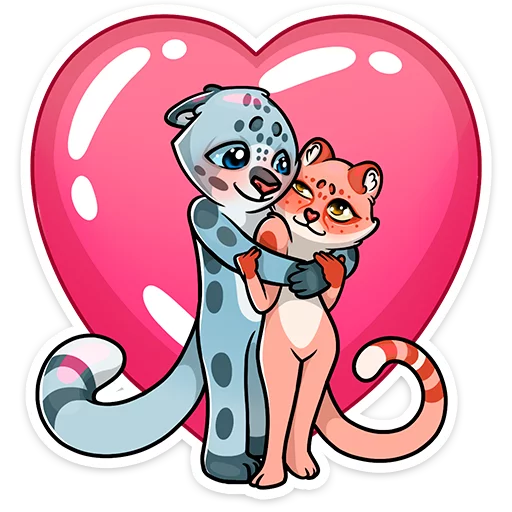 Telegram Sticker «Cat tenderness» ❤️