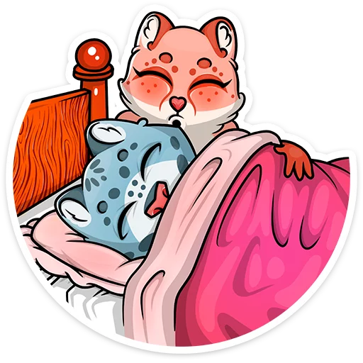 Telegram Sticker «Cat tenderness» 😴