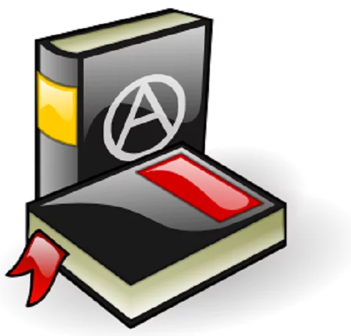 Стикер Telegram «Anarquismo en PDF» 📖