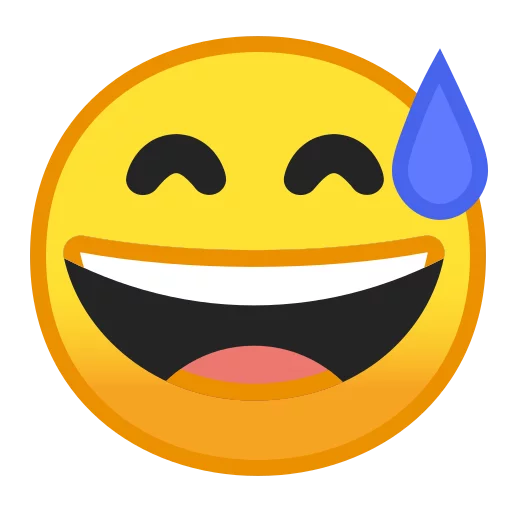 Стікер Android 8.0 Emoji 😅