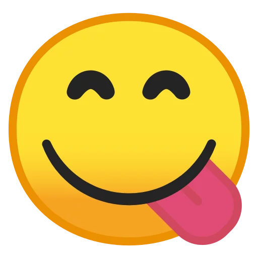 Стікер Android 8.0 Emoji 😋