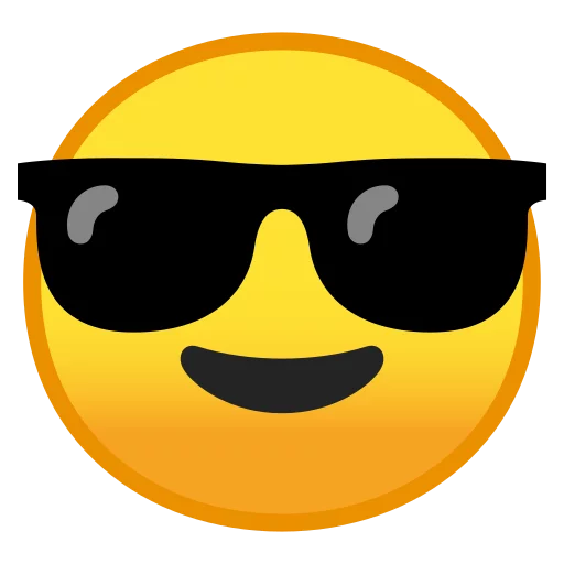 Стікер Android 8.0 Emoji 😎