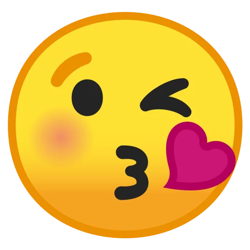 Стікер Android 8.0 Emoji 😘