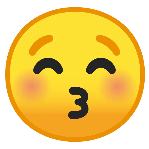 Стікер Android 8.0 Emoji 😚