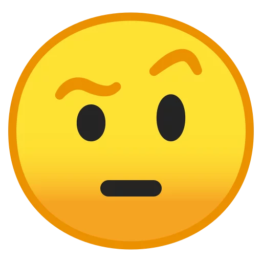 Стікер Android 8.0 Emoji 🤨