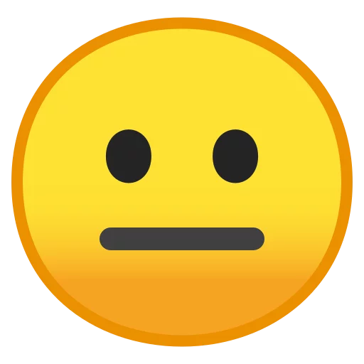 Стікер Android 8.0 Emoji 😐