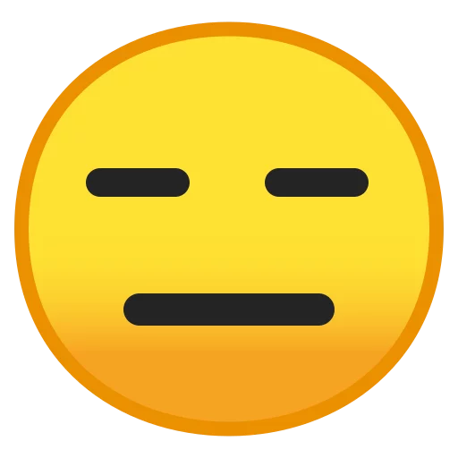 Стікер Android 8.0 Emoji 😑